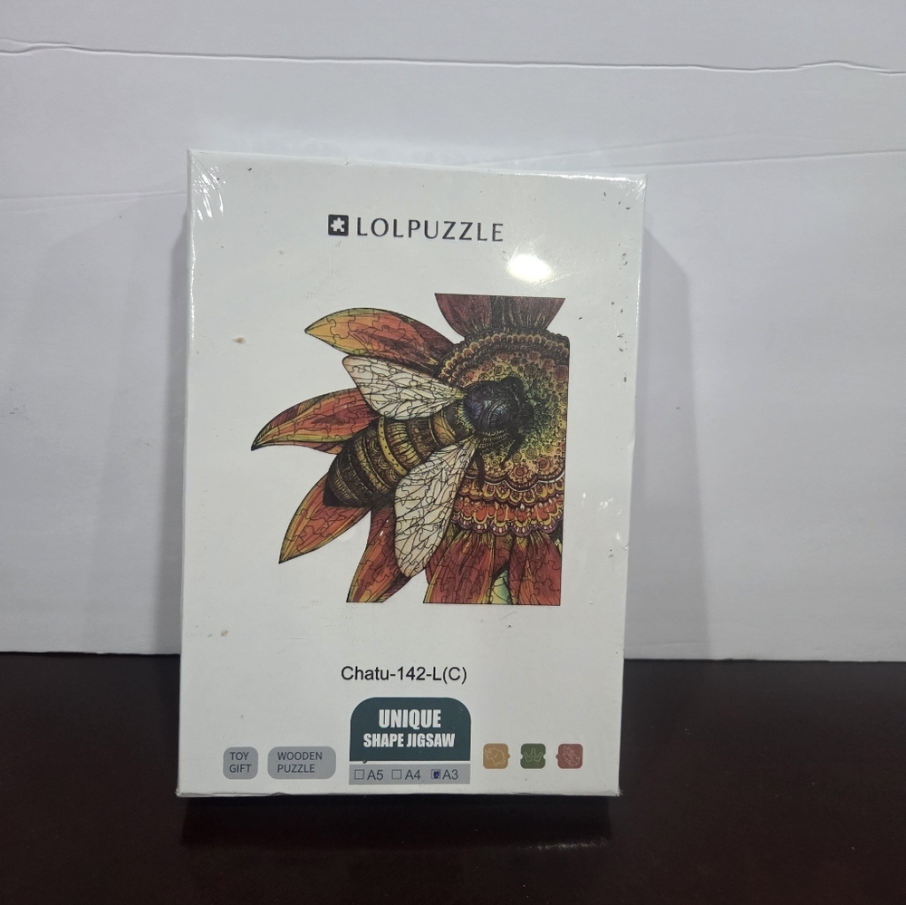 Lolpuzzle Unique Shape Jigsaw Wooden Puzzle Chatu142(L) A3 - Multicolor